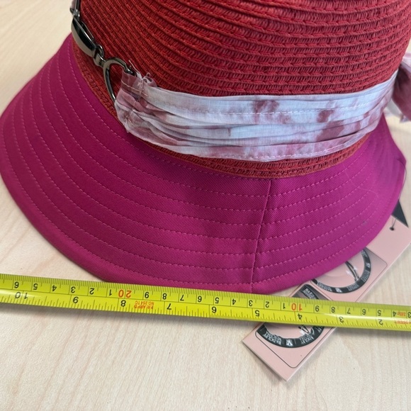Badgley Mischka Vibrant Red and Pink Hat - Picture 9 of 14